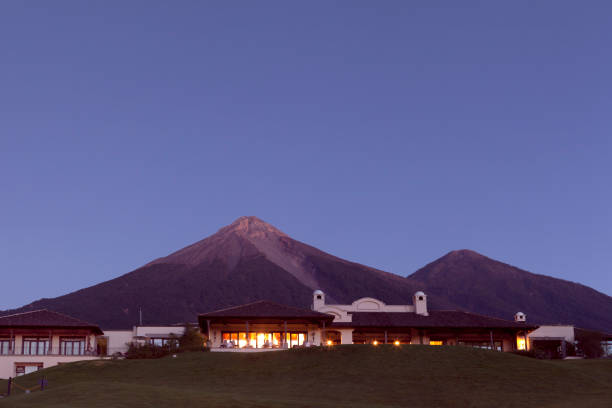 istock Volcano Backdrop From La Reunion Resort in Guatemala 155393664
