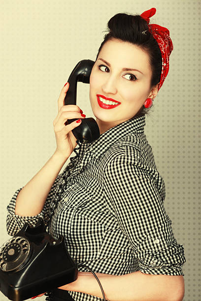 istock Vintage Housewife Telephone Chat 155393771