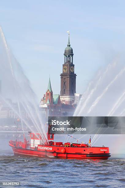 Harbour Birthday 2009 Stock Photo - Download Image Now - Hamburg - Germany, Church, Fire Engine