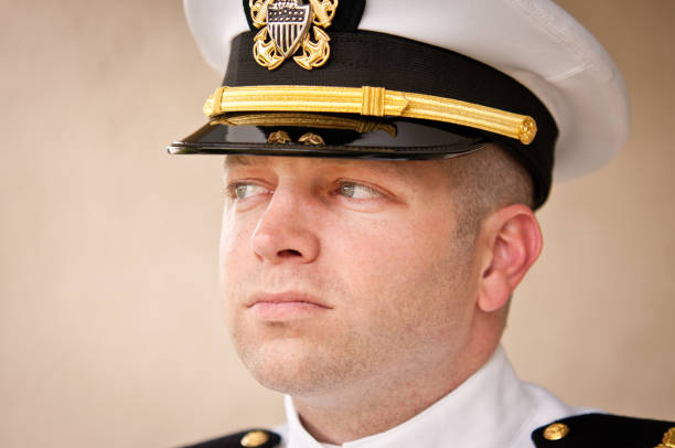 istock Close up of a Naval Officer 155393895