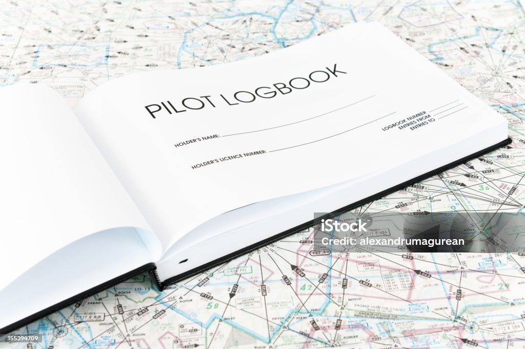 Piloto Logbook - Foto de stock de Agenda royalty-free