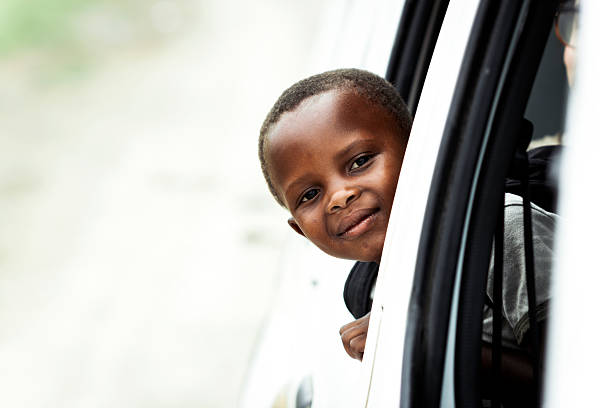 istock Happy little boy in vehicle 155394778