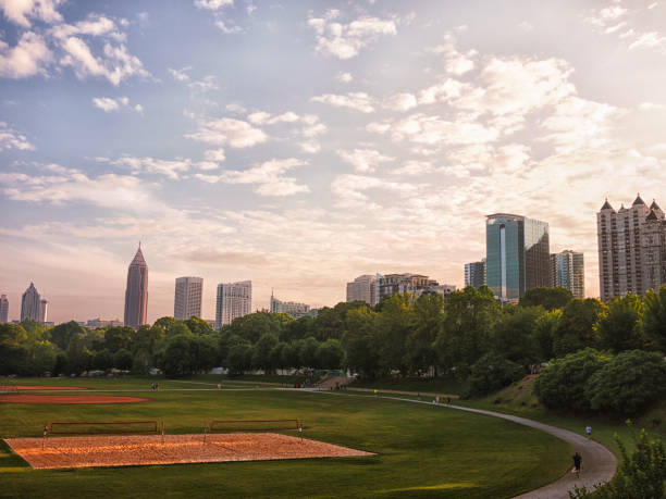 istock Atlanta skyline over the park 155394851