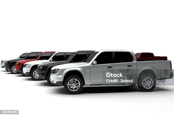 Neue Pickups Stockfoto und mehr Bilder von Auto - Auto, Kleinlastwagen, Weißer Hintergrund