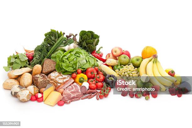 Pan De Frutas Verduras Y Carne Con Foto de stock y más banco de imágenes de Alimento - Alimento, Carne, Cebolla