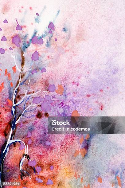 Watercolor Spring Blossom Stock Photo - Download Image Now - Watercolor Painting, Abstract, Art