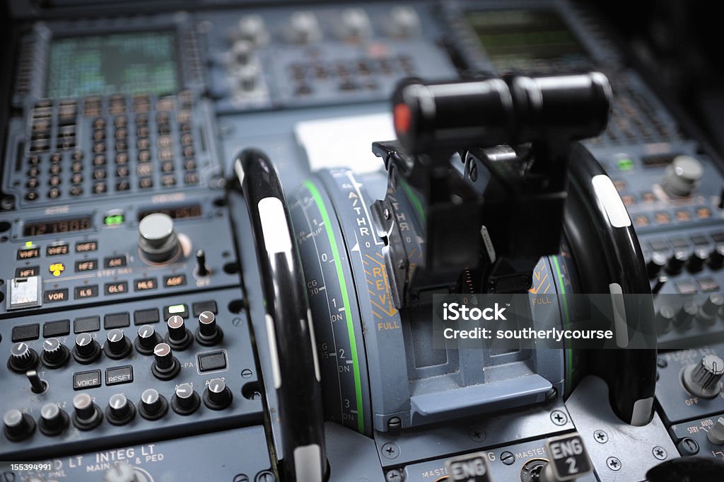 Cockpit Detail Airbus A320  Cockpit Stock Photo