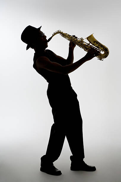 istock Silhouette of a Saxophonist 155395004