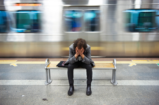 Subway train series: Subway passenger and stress