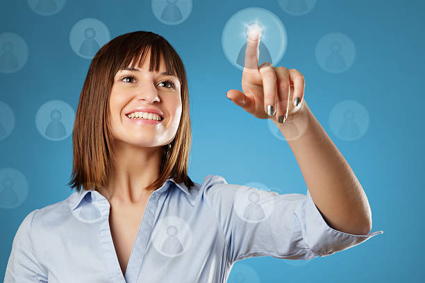 istock Young Woman & Social Network 155395436