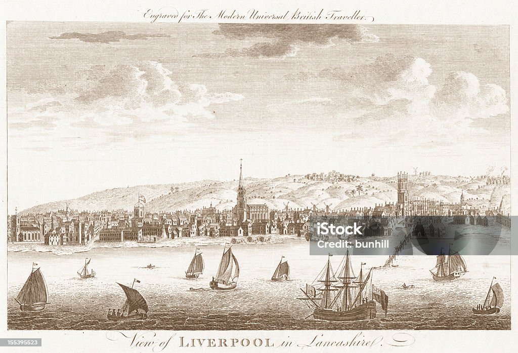 Liverpool - 18th século Imagem Gravada - Royalty-free Escravatura Foto de stock