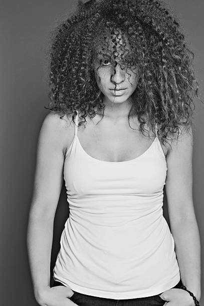 istock Attractive woman looking at camera. 155395650