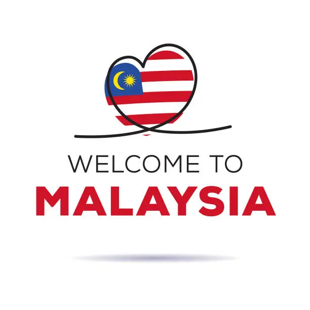 Vector illustration of Welcome to Malaysia