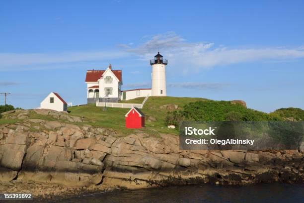 Cape Neddick Nubble Lighthouse York Maine - zdjęcia stockowe i więcej obrazów Bez ludzi - Bez ludzi, Budynek z zewnątrz, Cape Neddick