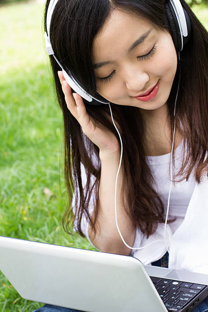 istock Listening online music 155396070