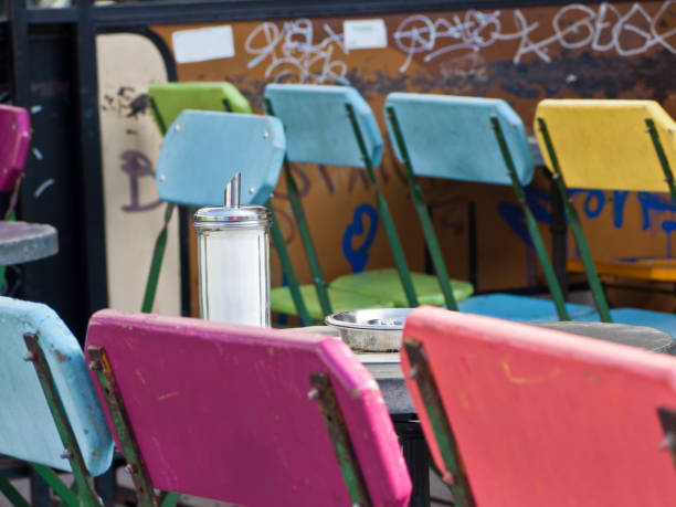 istock Sugar Shaker, Ashtray and Bistro Chairs 155396167