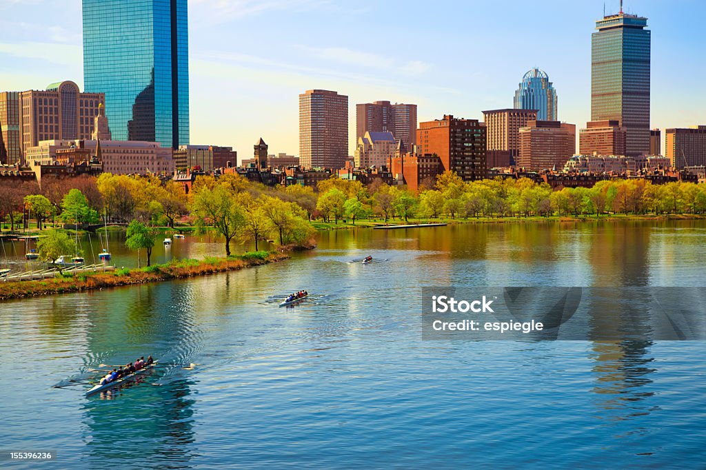 Boston Back Bay i Charles River - Zbiór zdjęć royalty-free (Rzeka Charles)