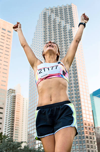 Marathon Woman  miami marathon stock pictures, royalty-free photos & images