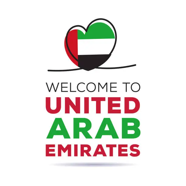 Vector illustration of Welcome to United Arab Emirates