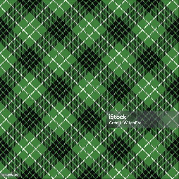 Sem Costura Padrão Xadrez - Arte vetorial de stock e mais imagens de Cor verde - Cor verde, Xadrez Escocês, Cor preta