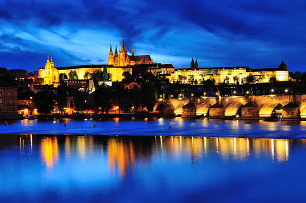 istock Charles Bridge and Castle During Dusk Prague 155397123
