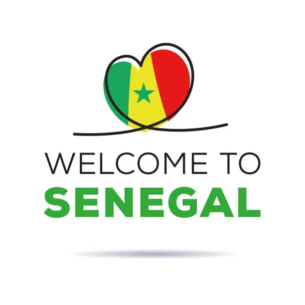Vector illustration of Welcome to Senegal