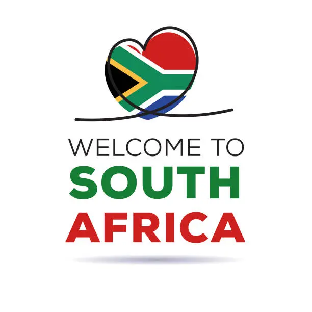 Vector illustration of Welcome to South Africa