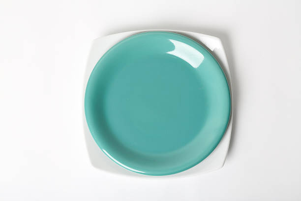 istock green and white plate isolated 155399183