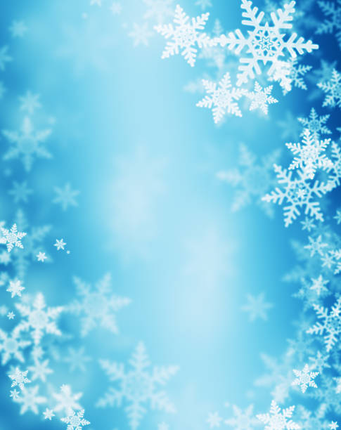 winter background winter background with copy space in the center ice crystal photos stock pictures, royalty-free photos & images