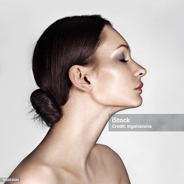 Profile Stock Photo - Download Image Now - Hair Bun, Women, Profile View