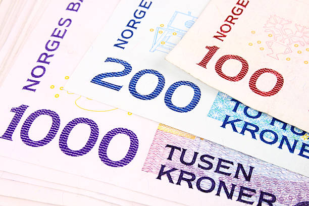 Norwegian Currency 1000b stock photo