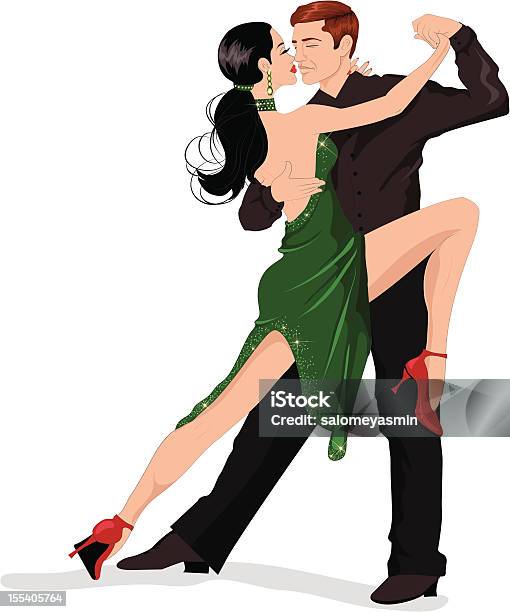 Ilustración de Las Parejas De Baile De Tango y más Vectores Libres de Derechos de Tango - Baile - Tango - Baile, Bailar, Vector