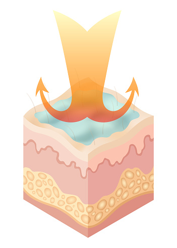 Protection uv ray skin. Illustration about Skin care concept. Sun protection body adipose layers epidermis, vector infographic.