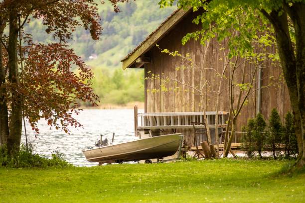 istock Beautiful boat house in Seedorf, Switzerland 1554080709