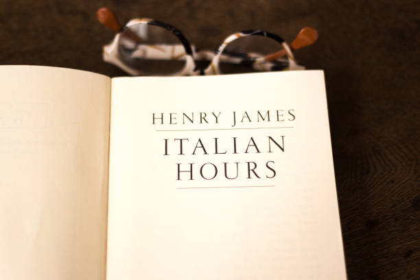 istock Open Book, Title Page: Henry James Italian Hours 1554124068