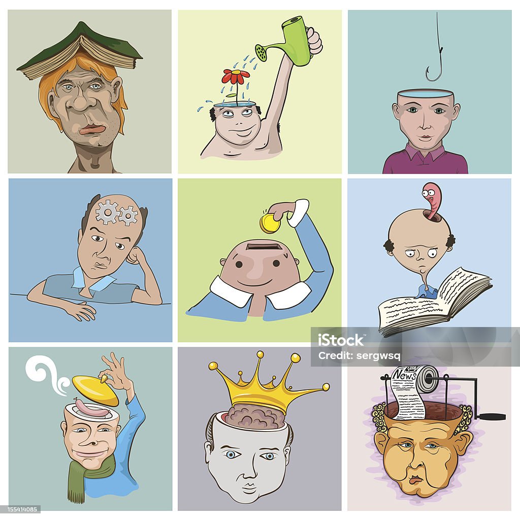Vector conceito. Caricatura pessoas - Royalty-free Adulto arte vetorial