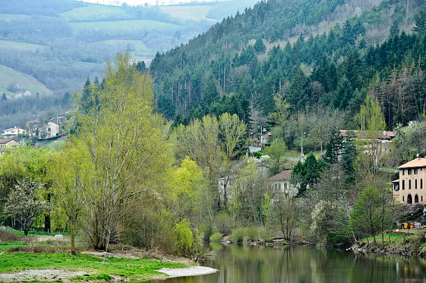 The village of Camares on the River Gav in Languedoc-Rousillon, the south of France