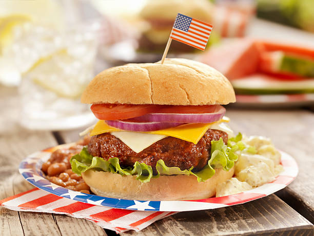 istock 4th of July Burger 155415792