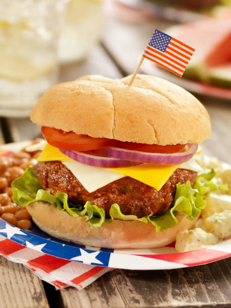 istock 4th of July Burger 155415975