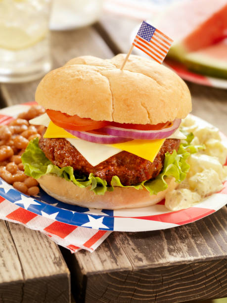 istock 4th of July Burger 155415989