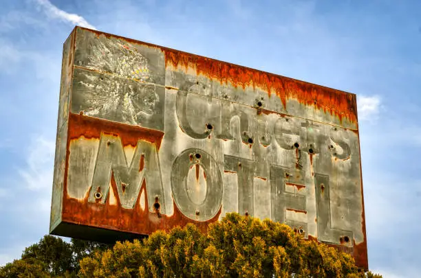 Photo of Classic Americana Historic Chief's Motel Neon Sign, Mohave Arizona