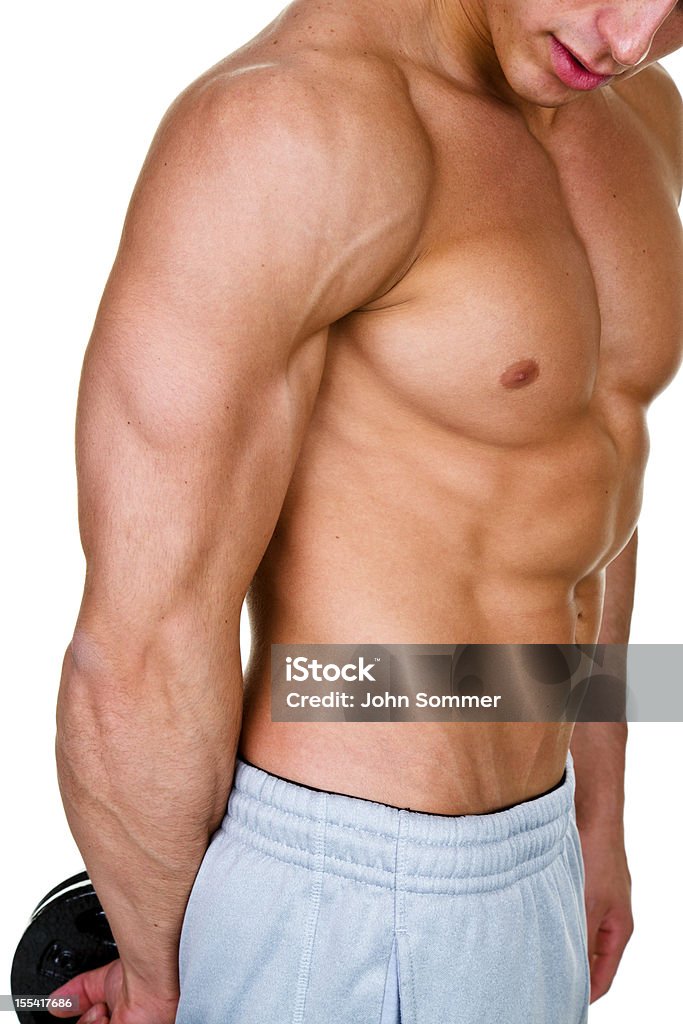 Muscolare uomo - Foto stock royalty-free di A petto nudo