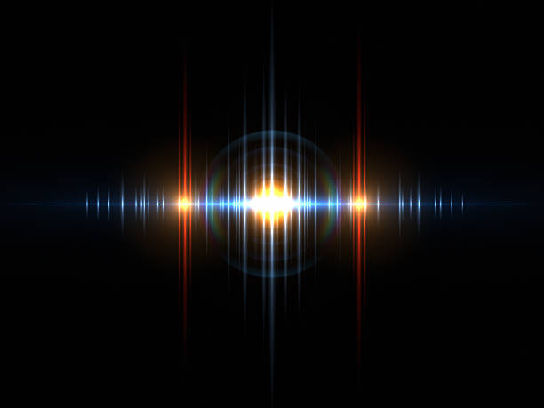 Sound Light Wave Music background. 3D render. sound wave stock pictures, royalty-free photos & images