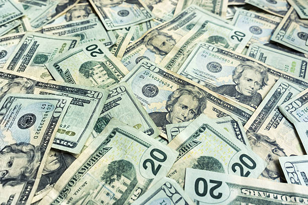 Money Pile $20 dollar bills