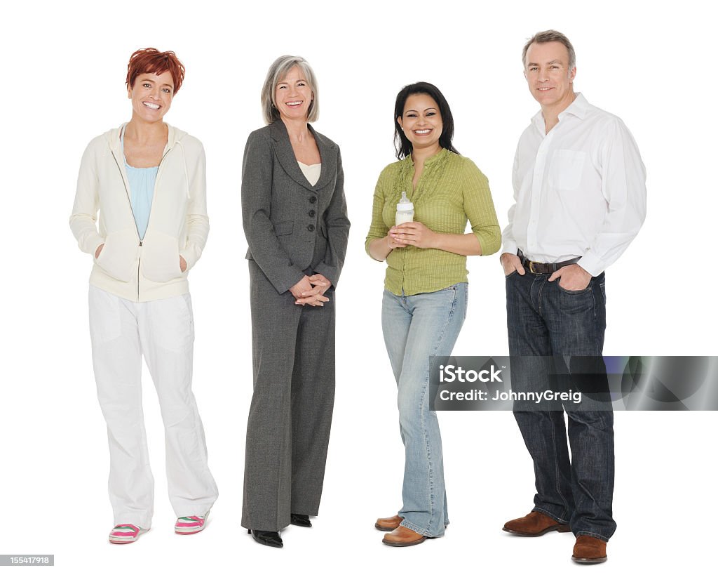 Ritratto di gruppo multirazziale persone - Foto stock royalty-free di Donne