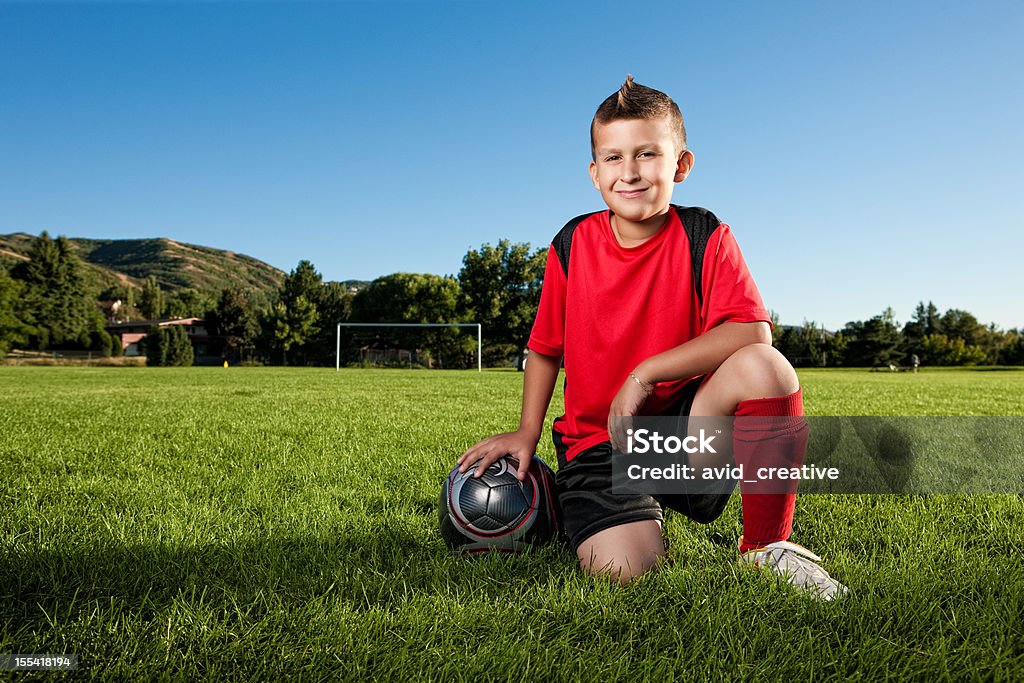 Retrato jovem Jogador de futebol - Royalty-free 8-9 Anos Foto de stock