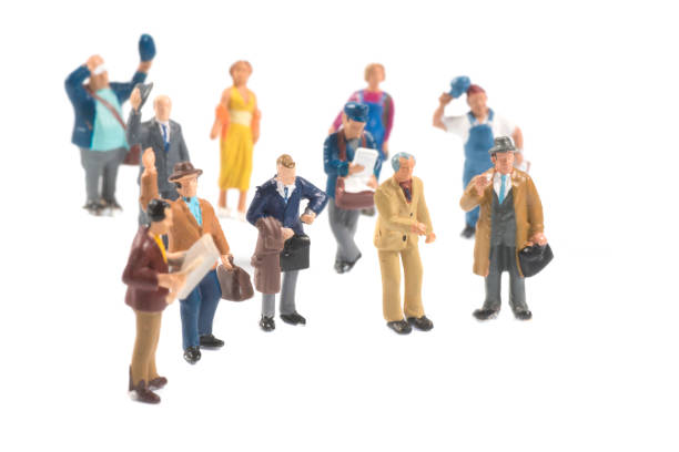 маленький человек фигурки - figurine small plastic businessman стоковые фото и изображения