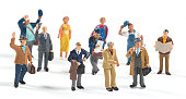 little people on white background