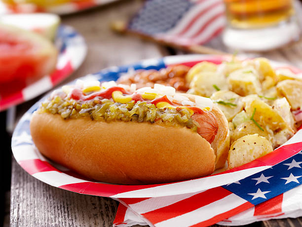 istock All American Hotdog and a Beer 155419157