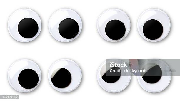 Googly Eyes Stock Photo - Download Image Now - Googly Eyes, Cut Out, White Background